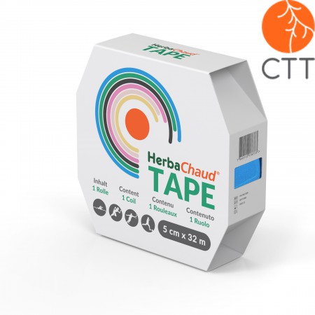 HerbaChaud Kinesio Tape, 5cm x 32m, clinical use, in 4 different colors