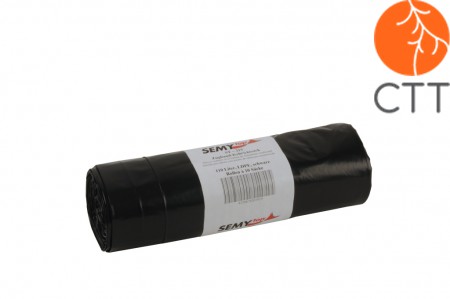 Waste bag, sweeping bags LDPE reg. drawstring garbage bags, 110 Lt. Content: 12 rolls of 10 pieces.