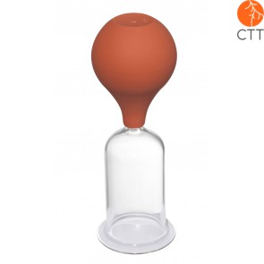 Massage glass cupping cup with ball Ø 5 cm - top quality