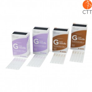 Seirin needle, G-Type, 100 needles per box, with guide - ideal for sport medicine and dry needling