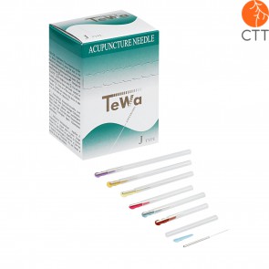 Acupuncture needles TeWa JJ-Type, metal handle, japanese style, with guide tube, 100 needles per box