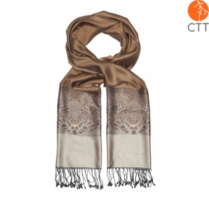 Silk scarf Deluxe TERRA , 100% natural silk from India