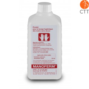 MANOFERM disinfectant for hand and skin, without alcohol, 500ml bottle (also for use with wall dispenser P.100.0566)