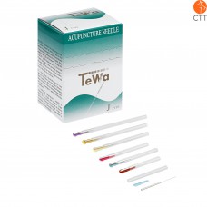 Acupuncture needles TeWa JJ-Type, metal handle, japanese style, with guide tube, 100 needles per box