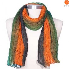 Silk scarf TERRA , 100% natural silk from India