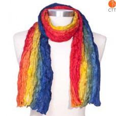 Silk scarf RAINBOW, 100% natural silk from India