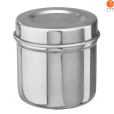 Stainless steel jar for cotton balls, with lid  13 x 16cm, 2.6 liter