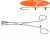 Stainless steel swab clamp forcep for fixing swabs, 15cm