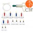 HerbaChaud Cupping Set, 12 acryl cups in 6 different sizes