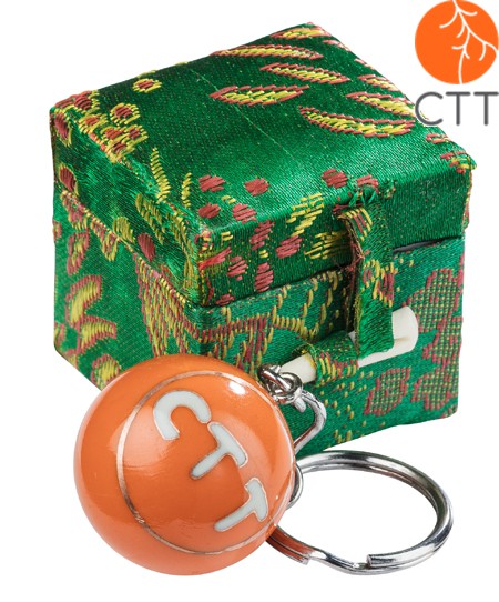 Schlüsselanhänger CTT, mit Klang in schöner Box, orange