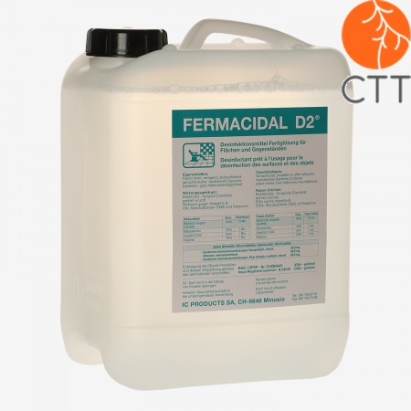 FERMACIDAL D2 Desinfektion, 5 Liter Behälter Desinfektion Flächen und Objekte