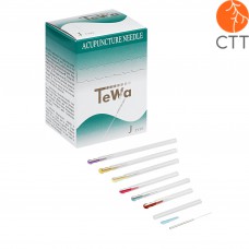 Akupunkturnadeln TeWa JJ-Type, Metallgriff jap. Style mit Führung Einzeln verpackt, beschichtet, 100 Stk./Box