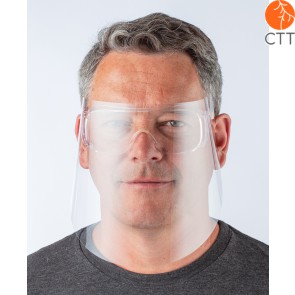 Persoenlicher Augenschutz mit Brille und Klarsicht-Plexiglas-Scheibe