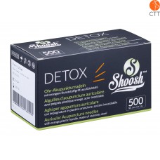 SHOOSH DETOX 500 Akupunkturnadeln, 5 Nadeln pro Blister mit Kunststoffgriff
