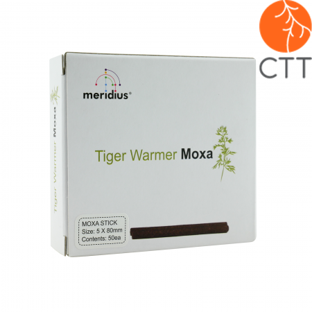 Chauffe-tigre (tiger warmer) Moxa rouleaux, 5mm x 80 mm, 50 pcs