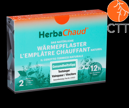 HerbaChaud® emplâtre chauffant naturel, box à 2 emplâtres