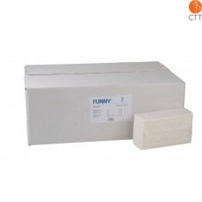 Essuie-mains en papier en forme Z, blanc, papier recyclérecycling, 2 couches, 25 paquets de 150 pcs chacun, 3750 pcs/boîte